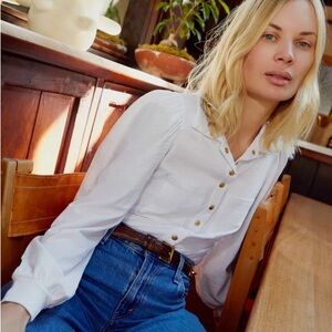 Nation LTD white long sleeve top